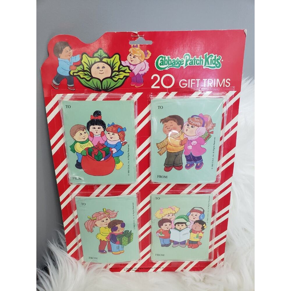 NEW 20 Vintage Cabbage Patch Christmas Gift Tags from 1992 Card Trim Decor REtro
